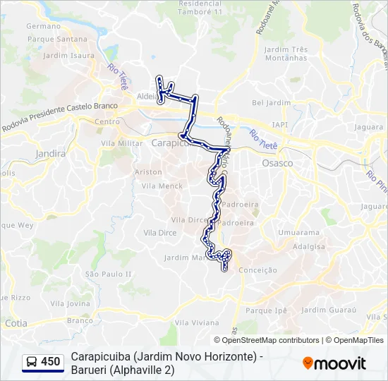450 Bus Line Map