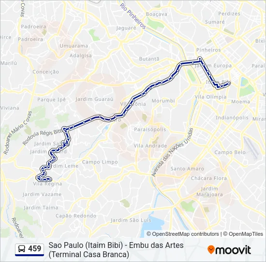 459 Bus Line Map
