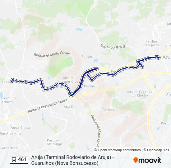 461 Bus Line Map