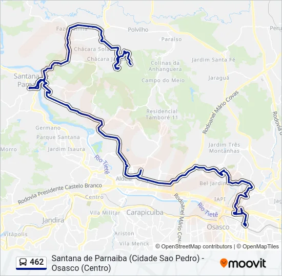 462 Bus Line Map