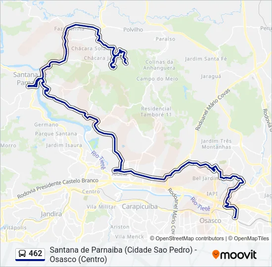 462 Bus Line Map