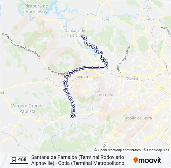 468 Bus Line Map