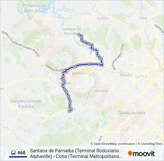 468 Bus Line Map