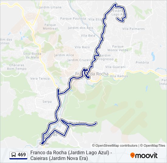 Mapa da linha 469 de ônibus