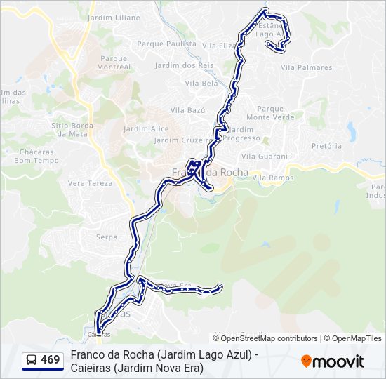 Mapa da linha 469 de ônibus