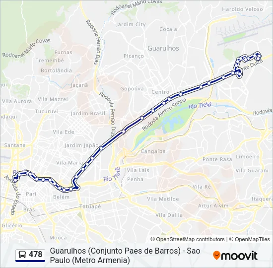 478 Bus Line Map