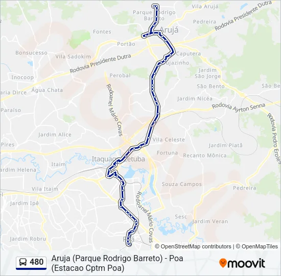 480 Bus Line Map