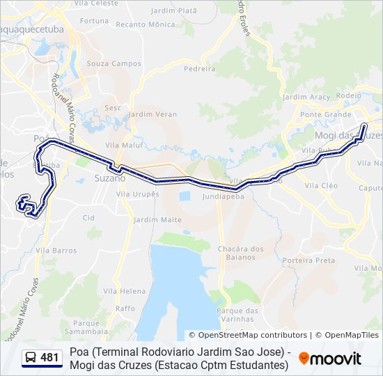 481 bus Line Map