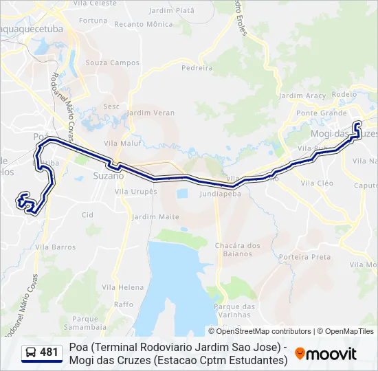 481 Bus Line Map