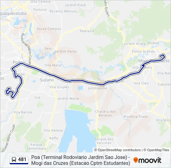 481 Bus Line Map