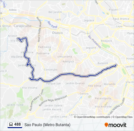488 Bus Line Map