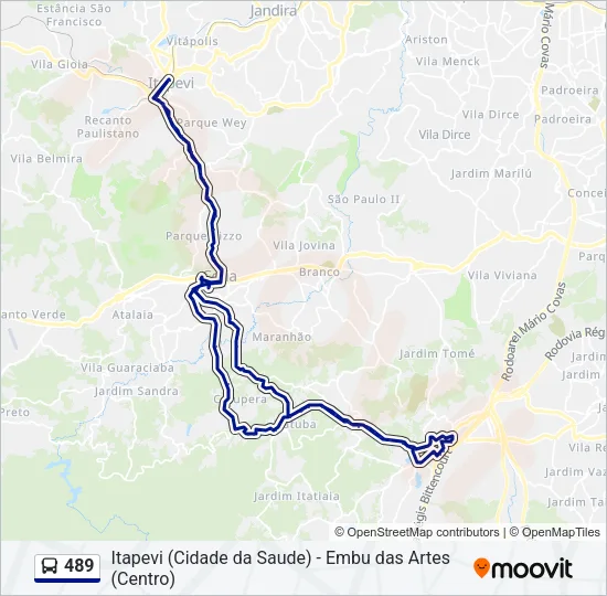 489 Bus Line Map