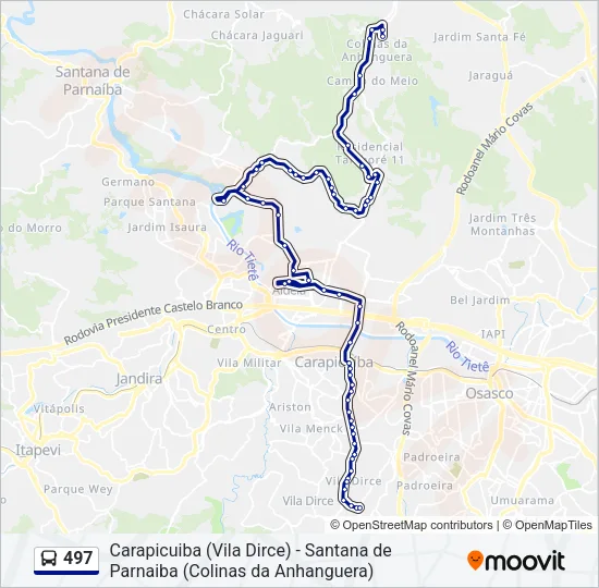 497 Bus Line Map