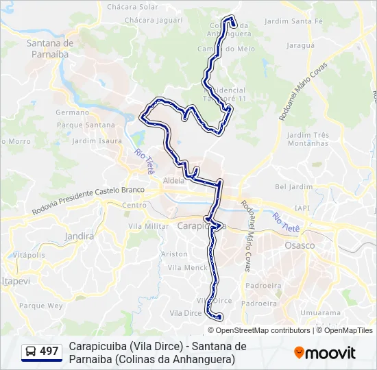 497 Bus Line Map