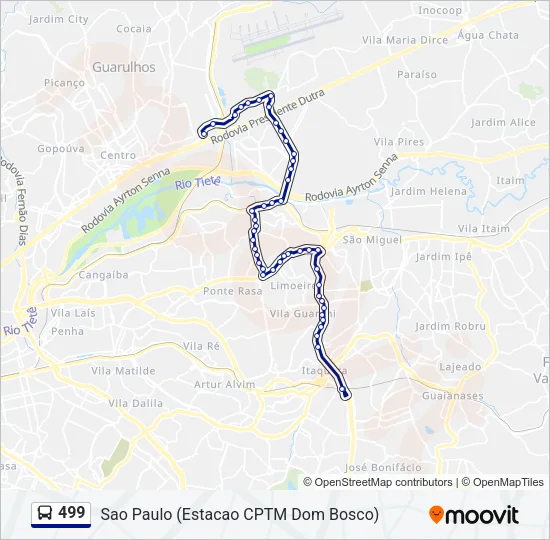 499 Bus Line Map