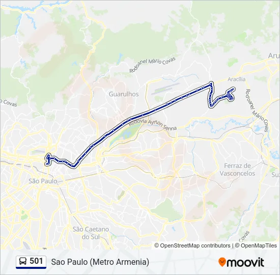 501 Bus Line Map