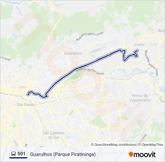 501 Bus Line Map
