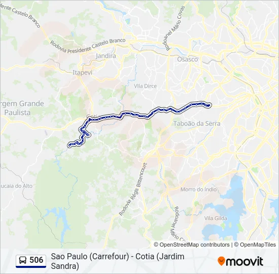 506 Bus Line Map