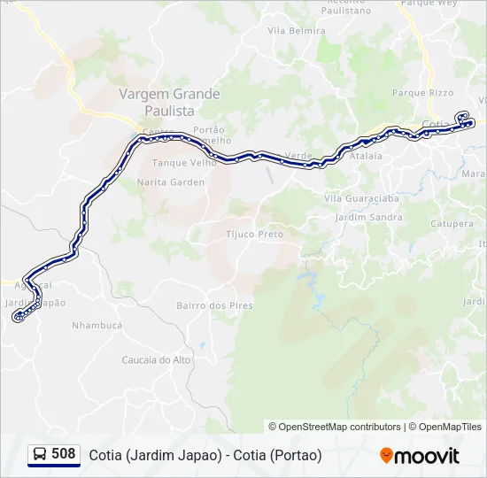 508 Bus Line Map