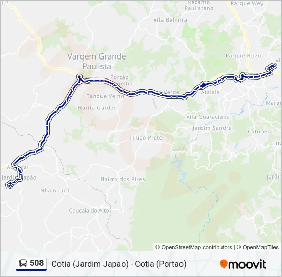 508 Bus Line Map