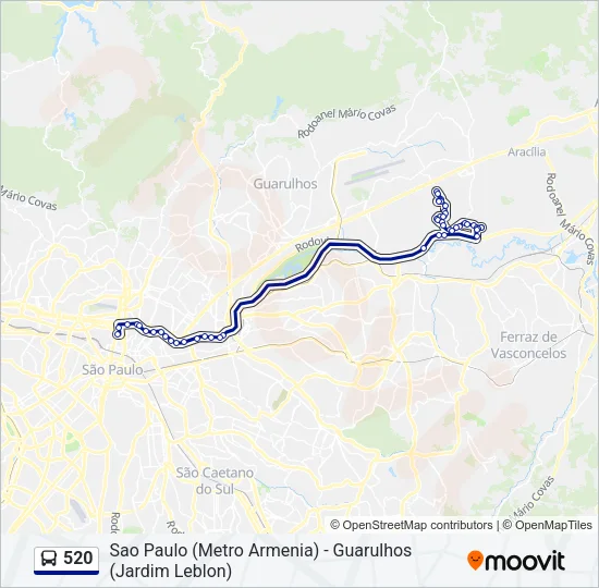 520 Bus Line Map