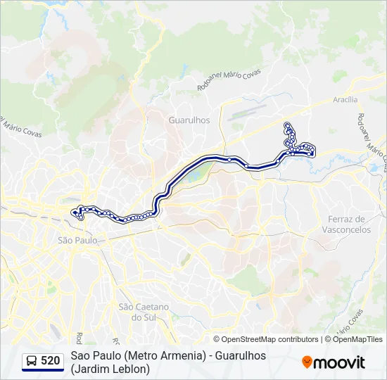 520 Bus Line Map