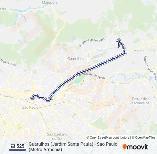 525 Bus Line Map