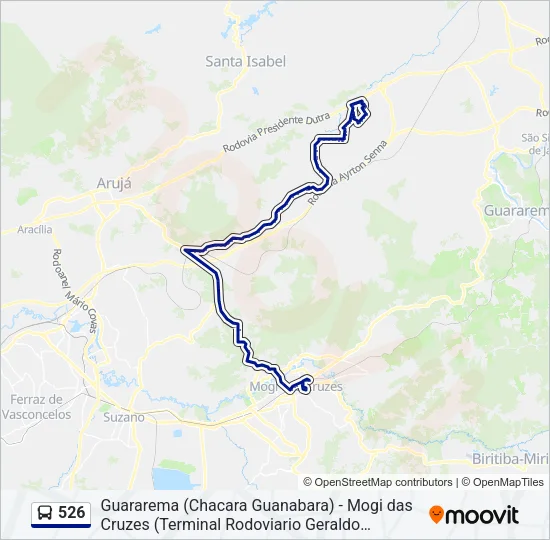 526 Bus Line Map
