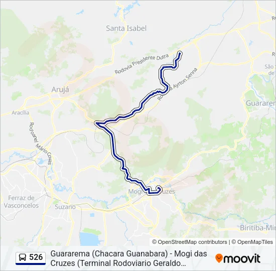 526 Bus Line Map