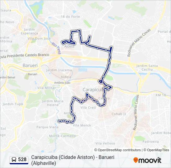 528 Bus Line Map
