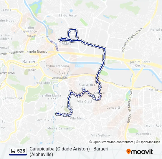 528 Bus Line Map
