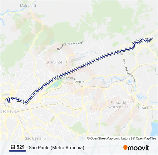 529 Bus Line Map