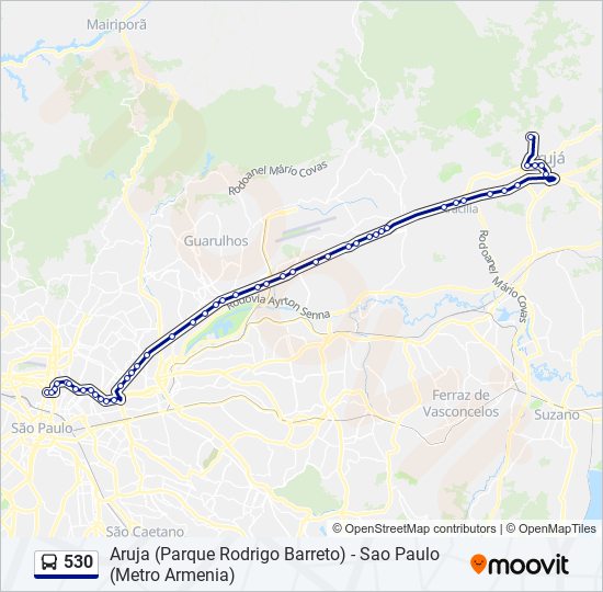 530 Route Schedules Stops Maps Aruja Parque Rodrigo Barreto