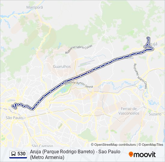 530 bus Line Map