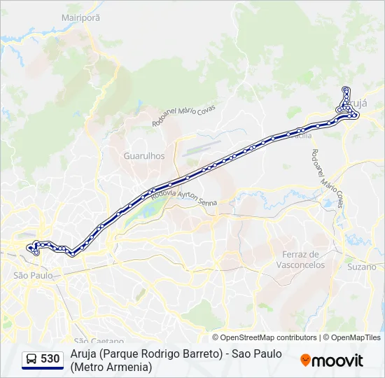 530 Bus Line Map