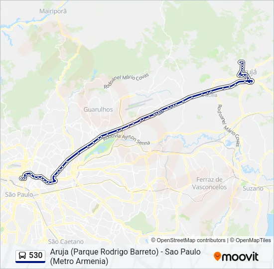 530 Bus Line Map