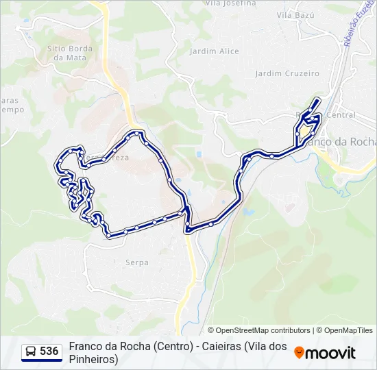 536 Bus Line Map