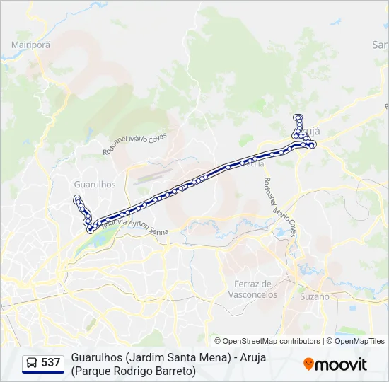 537 Bus Line Map