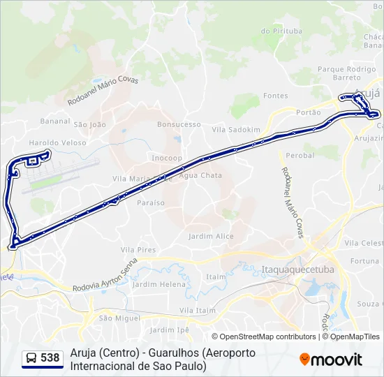 538 Bus Line Map