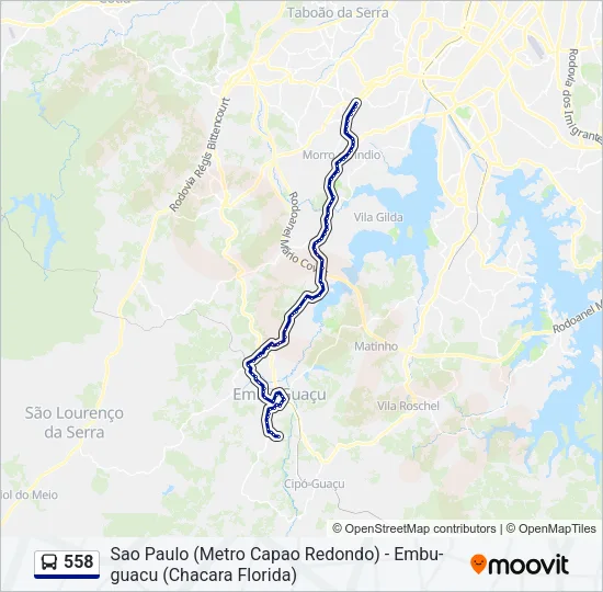 558 Bus Line Map