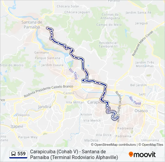 559 Bus Line Map