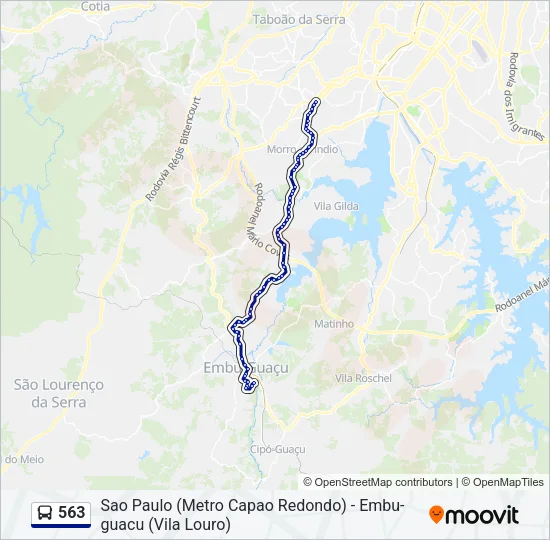 563 Bus Line Map