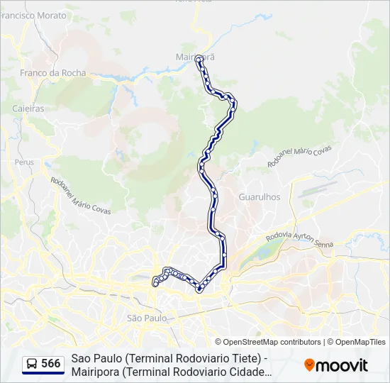 566 Bus Line Map