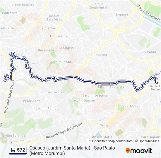 572 Bus Line Map
