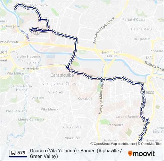 579 Bus Line Map