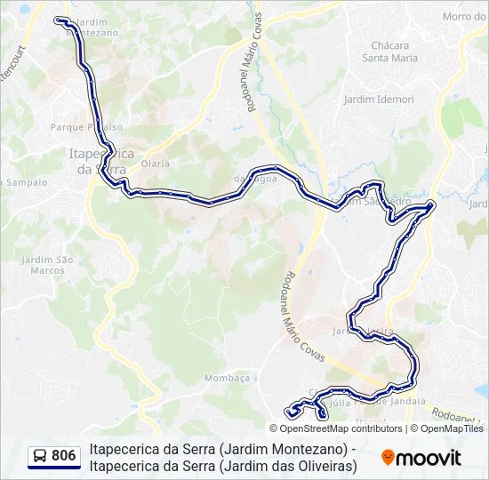 806 Bus Line Map