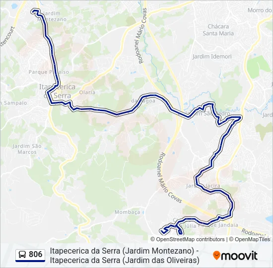 806 Bus Line Map