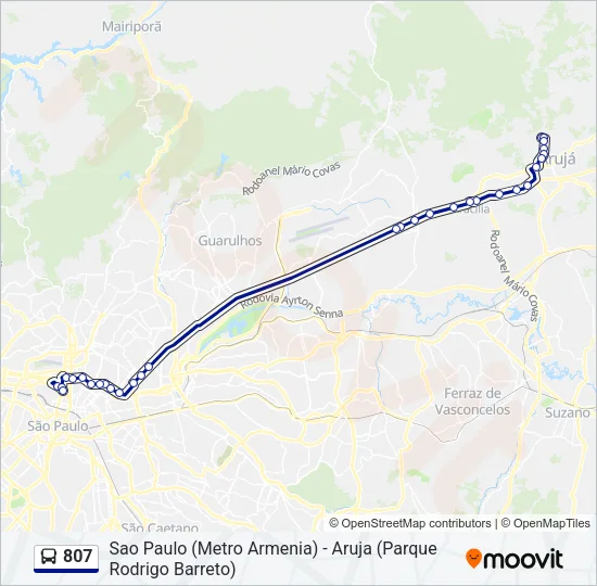 807 Bus Line Map