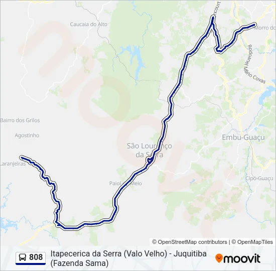 808 Bus Line Map