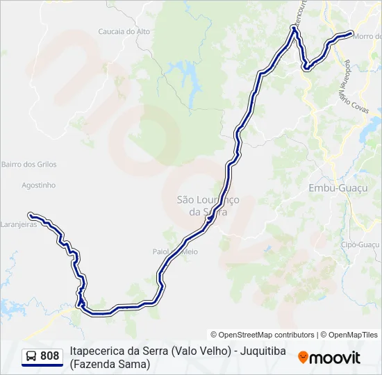 808 Bus Line Map